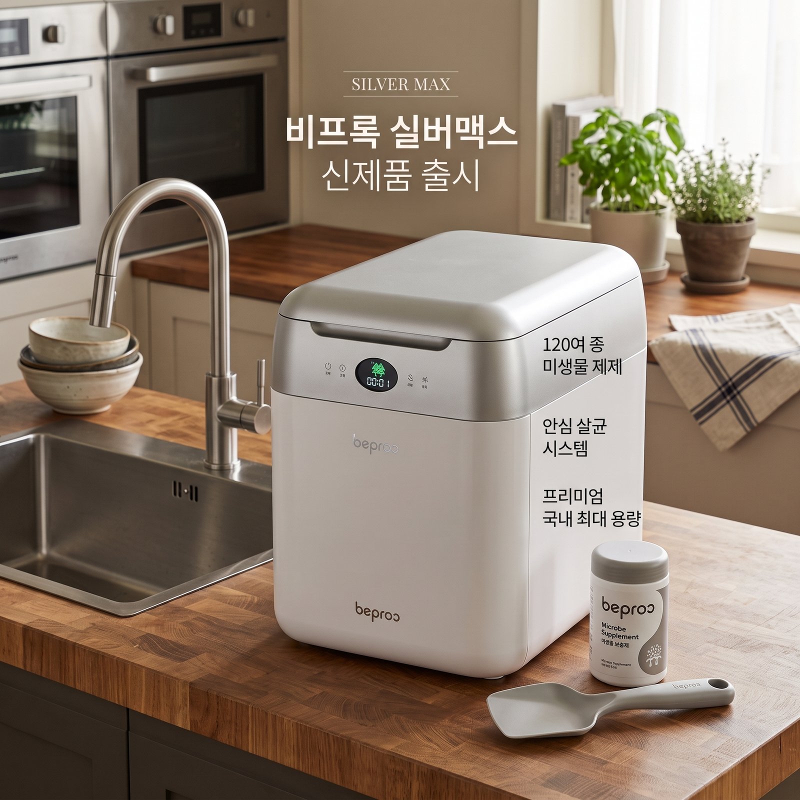 비프록 실버맥스 음식물처리기 분쇄기 미생물 가정용 건조기+미생물&전용 사용 전 살펴본 구성과 활용 포인트 - 이미지 3